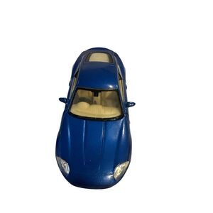 sleek blue toy car